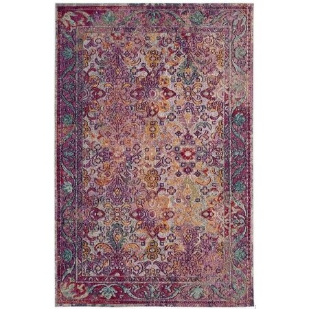 Safavieh Crystal Power Loomed Rectangle Area Rug, Light Blue and Fuchsia - 4 x 6 ft. CRS506B-4